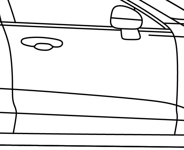 Rear passenger door zone